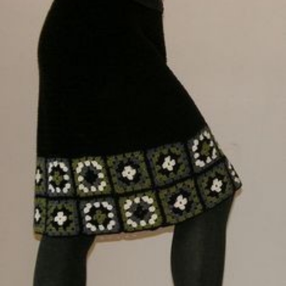 Vintage bohemian Granny square skirt - Picture 5 of 6
